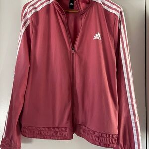 Adidas track jacket in pink Dust Pink, XL